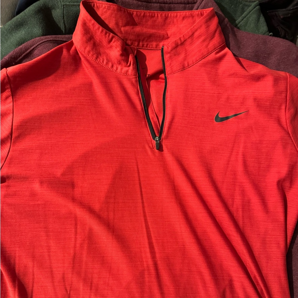Men’s brand new, red, Nike, quater-zip